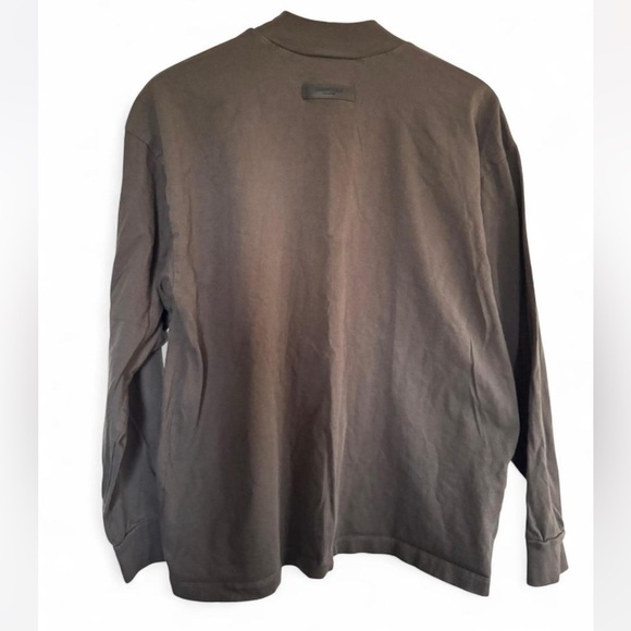 Essentials Charcoal Men's mock neck long sleeve - Picture 8 of 8